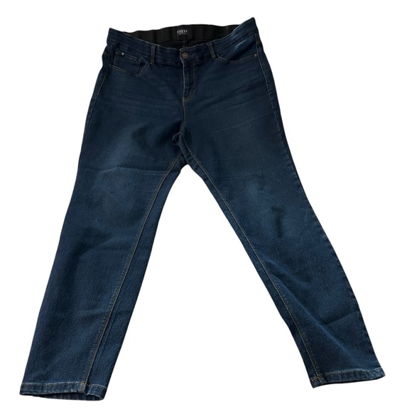 Women's Skinny Jeans - Dark Blue - Picture 1 of 4